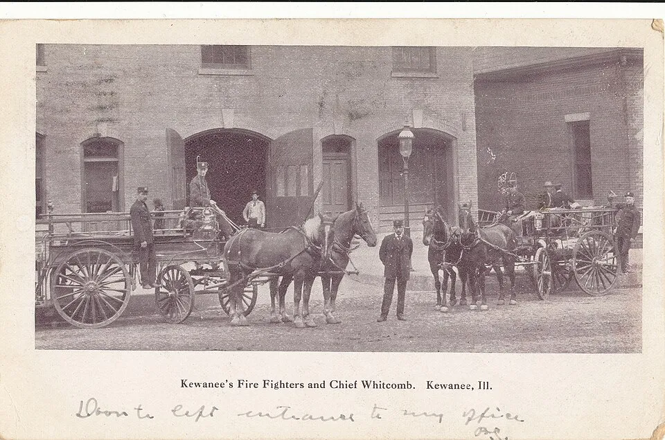 Kewanee Fire Fighters with Chief Whitcomb, 1906